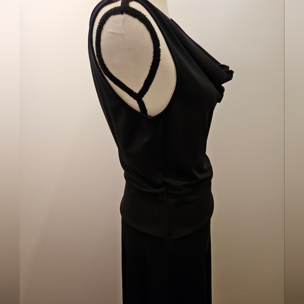 Women's Black Stretch Pull Over Sleeveless Dress Size M #W-388